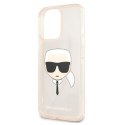 Karl Lagerfeld Choupette Head Glitter - Etui iPhone 13 Pro (złoty)