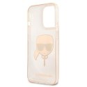 Karl Lagerfeld Choupette Head Glitter - Etui iPhone 13 Pro (złoty)