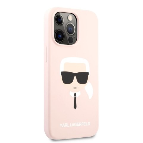 Karl Lagerfeld Liquid Silicone Ikonik Karl`s Head - Etui iPhone 13 Pro (różowy) Karl Lagerfeld Liquid Silicone Ikonik Karl`s Head - Etui iPhone 13 Pro (różowy)