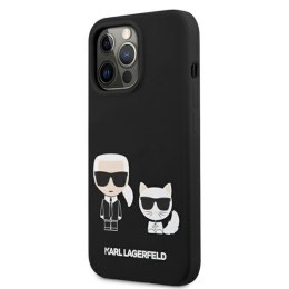 Karl Lagerfeld Liquid Slilicone Karl & Choupette - Etui iPhone 13 Pro Max (czarny)