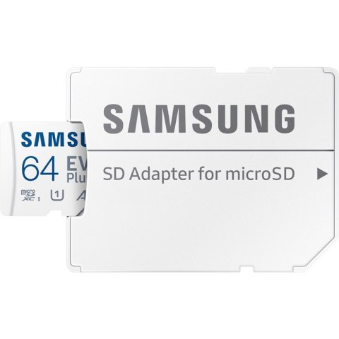 Samsung microSDXC EVO Plus - Karta pamięci 64 GB UHS-I U1 A1 V10 z adapterem Samsung microSDXC EVO Plus - Karta pamięci 64 GB UHS-I U1 A1 V10 z adapterem