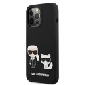 Karl Lagerfeld Liquid Slilicone Karl & Choupette - Etui iPhone 13 Pro (czarny)