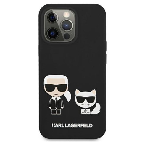 Karl Lagerfeld Liquid Slilicone Karl & Choupette - Etui iPhone 13 Pro (czarny) Karl Lagerfeld Liquid Slilicone Karl & Choupette - Etui iPhone 13 Pro (czarny)
