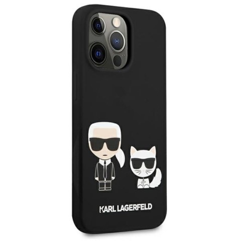 Karl Lagerfeld Liquid Slilicone Karl & Choupette - Etui iPhone 13 Pro (czarny) Karl Lagerfeld Liquid Slilicone Karl & Choupette - Etui iPhone 13 Pro (czarny)