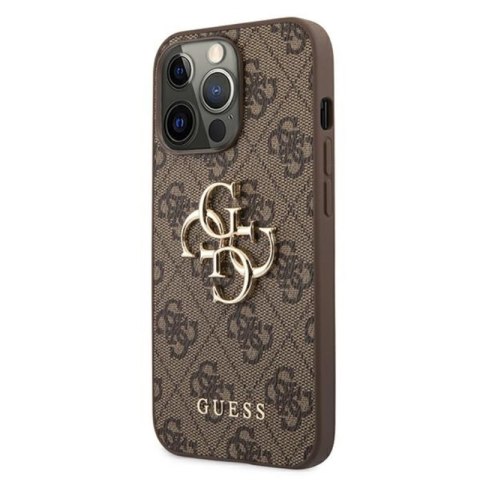Guess 4G Big Metal Logo - Etui iPhone 13 Pro Max (brązowy) Guess 4G Big Metal Logo - Etui iPhone 13 Pro Max (brązowy)