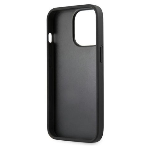 Guess Saffiano Metal Logo Stripes - Etui iPhone 13 Pro (niebieski) Guess Saffiano Metal Logo Stripes - Etui iPhone 13 Pro (niebieski)