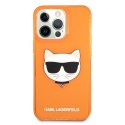 Karl Lagerfeld Choupette Head - Etui iPhone 13 Pro (fluo pomarańczowy)