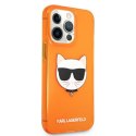 Karl Lagerfeld Choupette Head - Etui iPhone 13 Pro (fluo pomarańczowy)