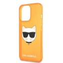 Karl Lagerfeld Choupette Head - Etui iPhone 13 Pro (fluo pomarańczowy)