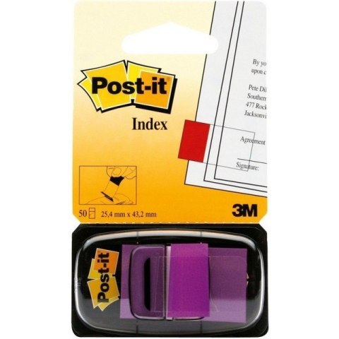 ZAKŁADKI POST-IT 25 X 43 MM 680-8 PURPUROWE 50 KARTEK