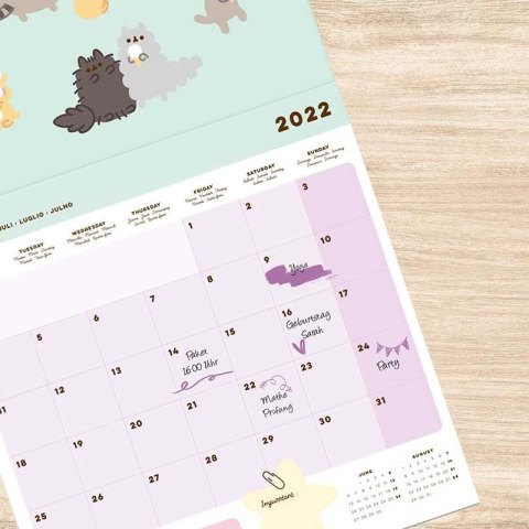 Pusheen - Kalendarz ścienny 30 x 30 cm 2022 z kolekcji Foodie Pusheen - Kalendarz ścienny 30 x 30 cm 2022 z kolekcji Foodie