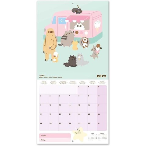 Pusheen - Kalendarz ścienny 30 x 30 cm 2022 z kolekcji Foodie Pusheen - Kalendarz ścienny 30 x 30 cm 2022 z kolekcji Foodie
