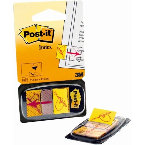 ZAKŁADKI POST-IT 25 X 43 MM 680-31 "RĘKA+OŁÓWEK" (50)