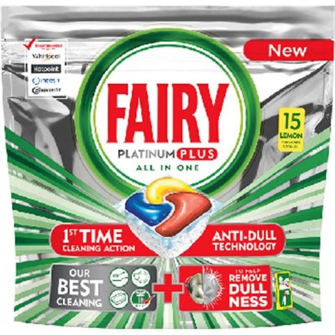 Fairy Platinum Plus Lemon Kapsułki do Zmywarki 15 szt.