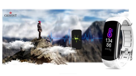 Smartband Giewont Czarny GW200-2 + Pasek Biały Smartband Giewont Czarny GW200-2 + Pasek Biały