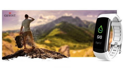 Smartband Giewont Czarny GW200-2 + Pasek Biały Smartband Giewont Czarny GW200-2 + Pasek Biały