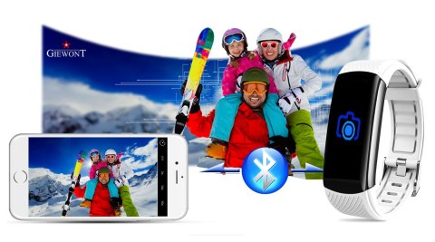 Smartband Giewont Czarny GW200-2 + Pasek Biały Smartband Giewont Czarny GW200-2 + Pasek Biały