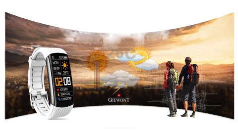 Smartband Giewont Czarny GW200-2 + Pasek Biały Smartband Giewont Czarny GW200-2 + Pasek Biały