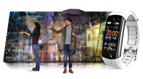 Smartband Giewont Czarny GW200-2 + Pasek Biały Smartband Giewont Czarny GW200-2 + Pasek Biały
